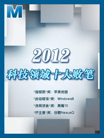 2012科技领域十大败笔 Top 10 Tech Fails of 2012